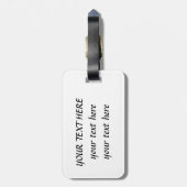 Étiquette À Bagage Ailes fluffy arc-en-ciel (Dos Vertical)