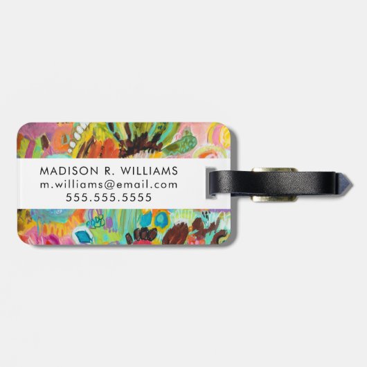 Étiquette À Bagage Aimer voyager I (Dos horizontal)