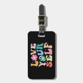 Étiquette À Bagage aimez votre design autorétro (Devant Vertical)