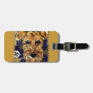 ÉTIQUETTE À BAGAGE AIRDALE TERRIER