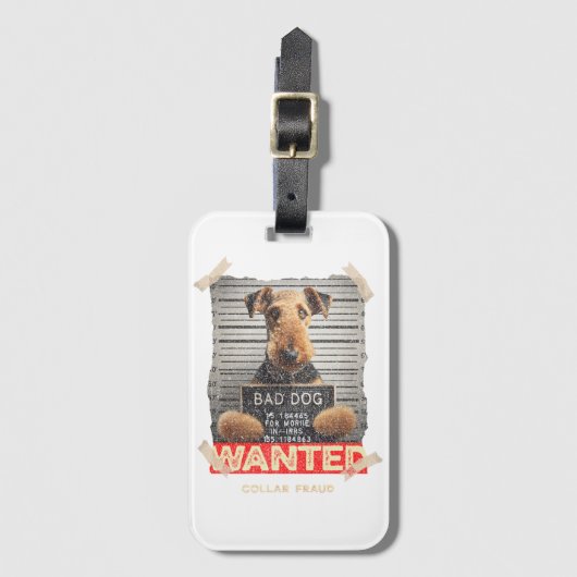 Étiquette À Bagage Airedale Terrier (Devant Vertical)