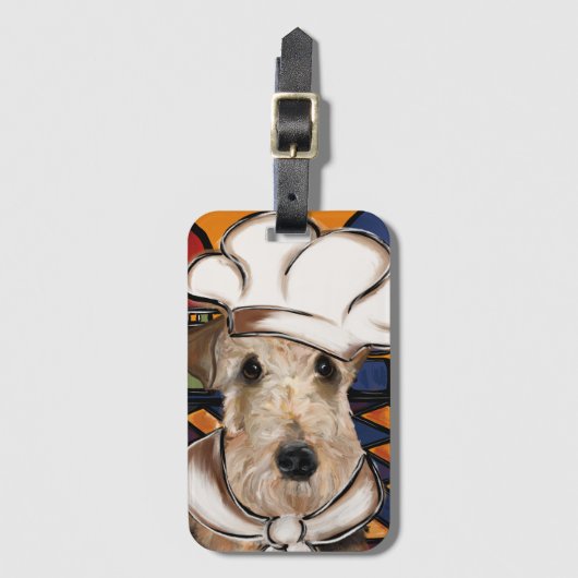 ÉTIQUETTE À BAGAGE AIREDALE TERRIER (Devant Vertical)