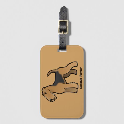 Étiquette À Bagage airedale terrier (Devant Vertical)