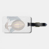 Étiquette À Bagage AirShip avec voiles bleues (Dos horizontal)