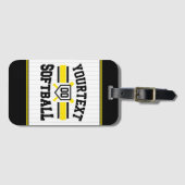 Étiquette À Bagage AJOUT PERSONNALISÉ NOM Softball Player Varsity Tea (Devant Horizontal)