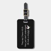 Étiquette À Bagage AJOUTER L'Humour De Poulet Dit (Devant Vertical)