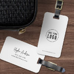 Étiquette À Bagage Ajouter Logo Script moderne Entreprise Couleurs pe<br><div class="desc">Ajoutez le logo Script moderne Entreprise Couleurs personnalisées Bagage Tag qui est parfait pour vous et vos employés lorsque vous voyagez pour le travail. La couleur Arrière - plan sur l'avant et l'arrière est modifiable, cliquez sur "Modifier" pour modifier la couleur Personnalisez-la en remplaçant le texte de l'espace réservé et...</div>