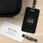 Étiquette À Bagage Ajouter Logo Script moderne Entreprise Couleurs pe<br><div class="desc">Ajoutez le logo Script moderne Entreprise Couleurs personnalisées Bagage Tag qui est parfait pour vous et vos employés lorsque vous voyagez pour le travail. La couleur Arrière - plan sur l'avant et l'arrière est modifiable, cliquez sur "Modifier" pour modifier la couleur Personnalisez-la en remplaçant le texte de l'espace réservé et...</div>
