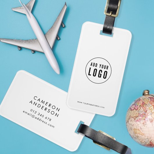 Étiquette À Bagage Ajouter un logo Moderne Entreprise Entreprise Coul