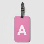 Étiquette À Bagage Ajouter un monogramme personnalisé Simple moderne (Devant Vertical)