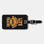 Étiquette À Bagage Ajouter un nom Personnaliser - La vie est meilleur (Devant horizontal)