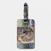 Étiquette À Bagage Ajouter une Personnaliser photo de chat (Dos Vertical)