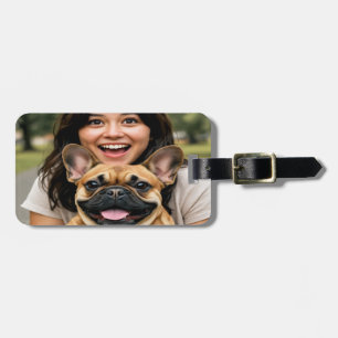 Étiquette À Bagage Ajouter une photo de Bouledogue Français Personnal
