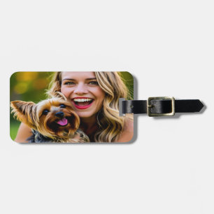 Étiquette À Bagage Ajouter une photo de Yorkshire Terrier Personnalis