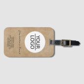 Étiquette À Bagage Ajouter votre logo Custom Text Promotion de l'entr (Devant Horizontal)