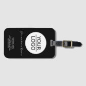 Étiquette À Bagage Ajouter votre logo Custom Text Promotion de sociét (Devant Horizontal)