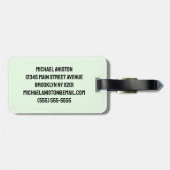 Étiquette À Bagage Ajouter votre marque d'aquarelle Nam Green Tractor (Dos horizontal)