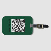 Étiquette À Bagage Ajouter votre propre code QR texte Scan Minimal ve (Devant Horizontal)