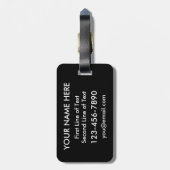 Étiquette À Bagage Ajouter votre propre nom Adresse Lacrosse Bagage B (Dos Vertical)