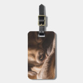 Étiquette À Bagage Ajouter votre propre voyage photo chien | carlin d (Devant Vertical)