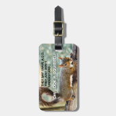 Étiquette À Bagage AJOUTEZ la photo d'écureuil (Devant Vertical)