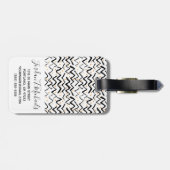 Étiquette À Bagage Ajoutez vos courses et points | noirs nommés de (Dos horizontal)