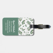 Étiquette À Bagage Ajoutez votre arbre nommé de dollar en argent (Dos horizontal)