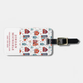 Étiquette À Bagage Ajoutez votre art populaire | scandinave nommé de (Devant horizontal)