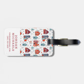 Étiquette À Bagage Ajoutez votre art populaire | scandinave nommé de (Dos horizontal)