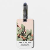 Étiquette À Bagage Ajoutez votre cactus nommé de poire de | Prickley (Dos Vertical)