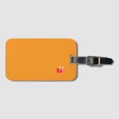 Étiquette À Bagage Ajoutez Votre Initiale Orange (Devant Horizontal)