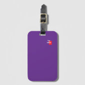 Étiquette À Bagage Ajoutez Votre Initiale Violette (Devant Vertical)