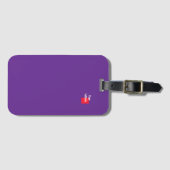 Étiquette À Bagage Ajoutez Votre Initiale Violette (Devant Horizontal)