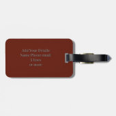 Étiquette À Bagage Ajoutez votre marbré gris rouge initial (Dos horizontal)