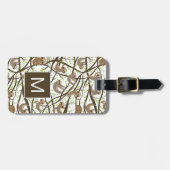 Étiquette À Bagage Ajoutez votre motif | de sourire initial de (Devant horizontal)