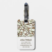 Étiquette À Bagage Ajoutez votre motif | de sourire initial de (Dos Vertical)