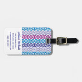 Étiquette À Bagage Ajoutez votre motif nommé d'ADN de | (Devant horizontal)