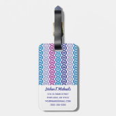 Étiquette À Bagage Ajoutez votre motif nommé d'ADN de | (Dos Vertical)