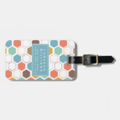 Étiquette À Bagage Ajoutez votre motif nommé de module de ruche (Devant horizontal)