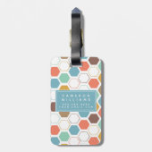 Étiquette À Bagage Ajoutez votre motif nommé de module de ruche (Dos Vertical)