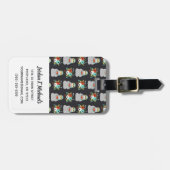 Étiquette À Bagage Ajoutez votre motif nommé de paresse de pastèque (Devant horizontal)