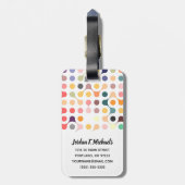 Étiquette À Bagage Ajoutez votre motif nommé de structure moléculaire (Dos Vertical)