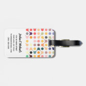 Étiquette À Bagage Ajoutez votre motif nommé de structure moléculaire (Dos horizontal)