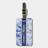 Étiquette À Bagage Ajoutez votre motif | pourpre nommé de microbe (Devant Vertical)