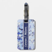 Étiquette À Bagage Ajoutez votre motif | pourpre nommé de microbe (Dos Vertical)