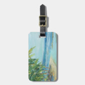 Étiquette À Bagage Ajoutez votre nom | Bleu Lagon Côtier (Devant Vertical)