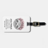 Étiquette À Bagage Ajoutez votre portrait nommé de | de guirlande (Devant horizontal)