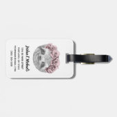 Étiquette À Bagage Ajoutez votre portrait nommé de | de guirlande (Dos horizontal)