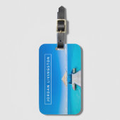 Étiquette À Bagage Ajoutez votre station de vacances tropicale nommée (Devant Vertical)