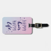Étiquette À Bagage Ajoutez votre vie heureuse de cheveux | heureux (Devant horizontal)
